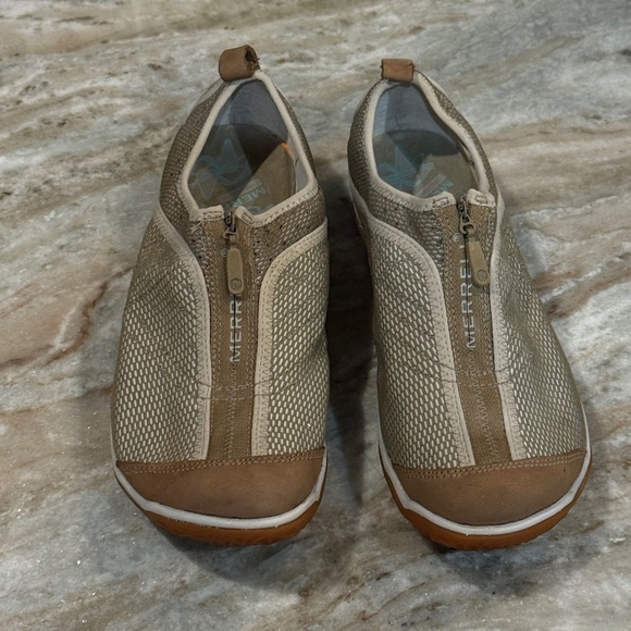 Women’s MERRELL Lorelei Zip Up deep tan sneakers- Size 9.5 - Picture 2 of 8